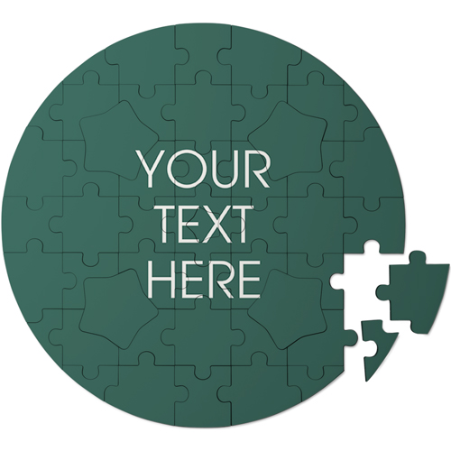 Your Text Here Keepsake Puzzle, Circle, Keepsake, Multicolor