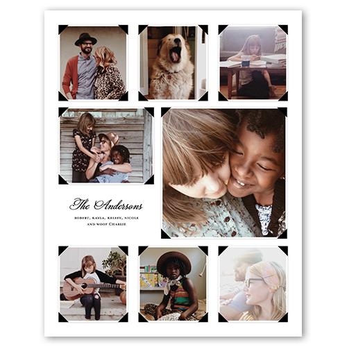 Black Corner Frames, -8x10-White