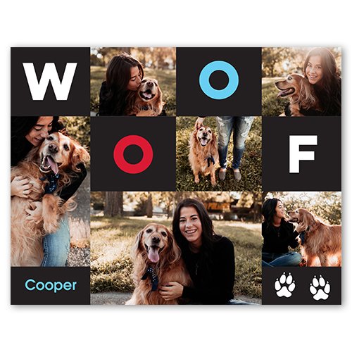 Woof, 11x14black