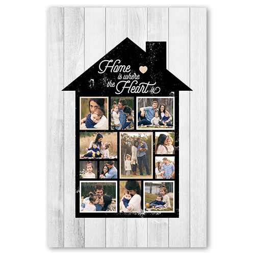 Home is Where the Heart is, -20x30-Black