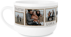 rustic frames faith love family latte mug
