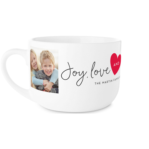 Joy Love Laughter Latte Mug, White,  , 25oz, White