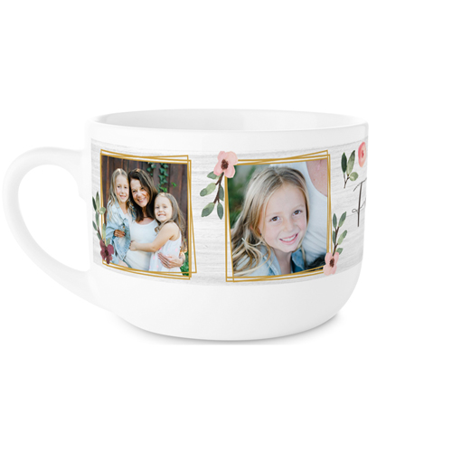Nana's Favorites Latte Mug, White, , 25oz, Gray, silver lining