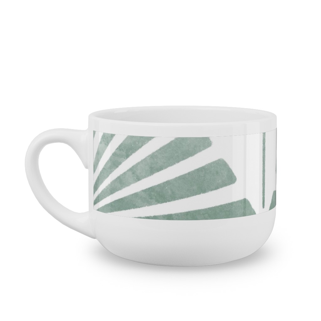 Laguna - Green Latte Mug, White,  , 25oz, Green