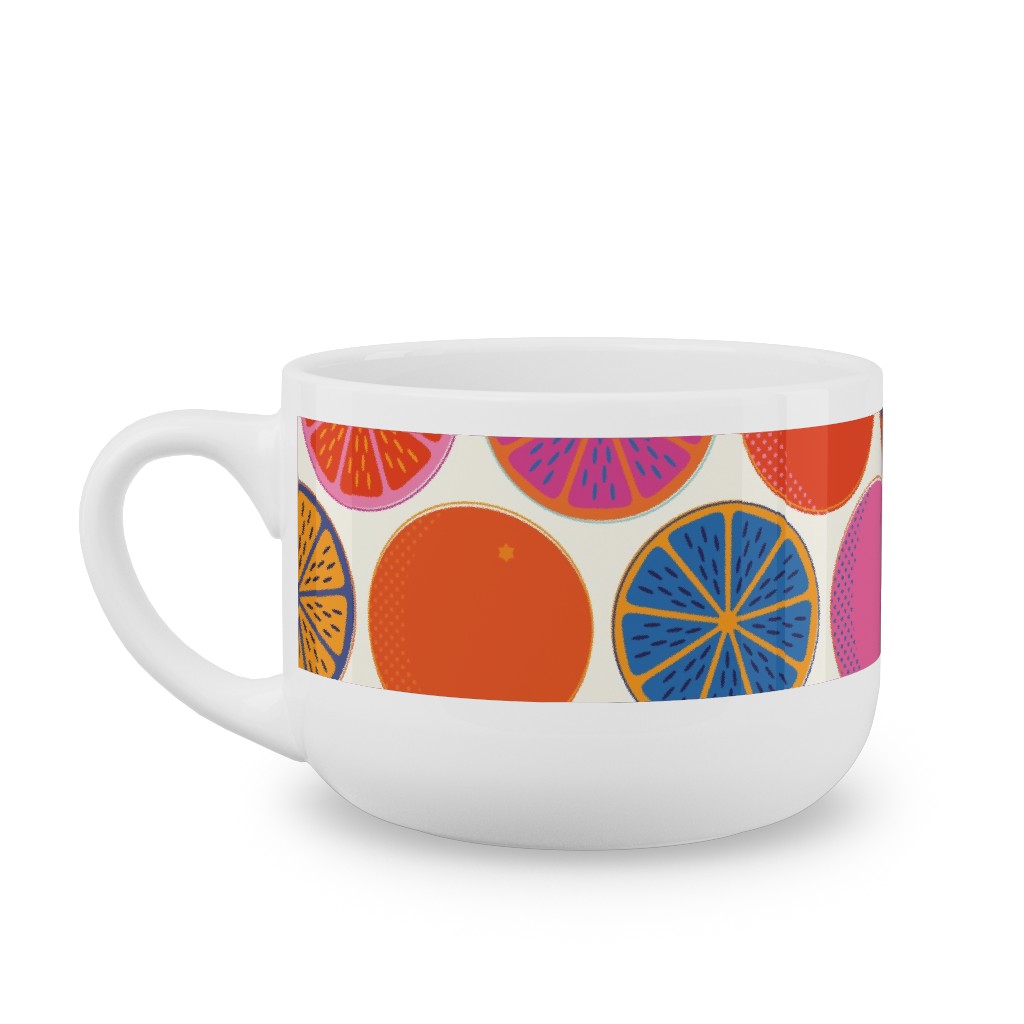 Orange Pop - Multi Latte Mug, White,  , 25oz, Multicolor