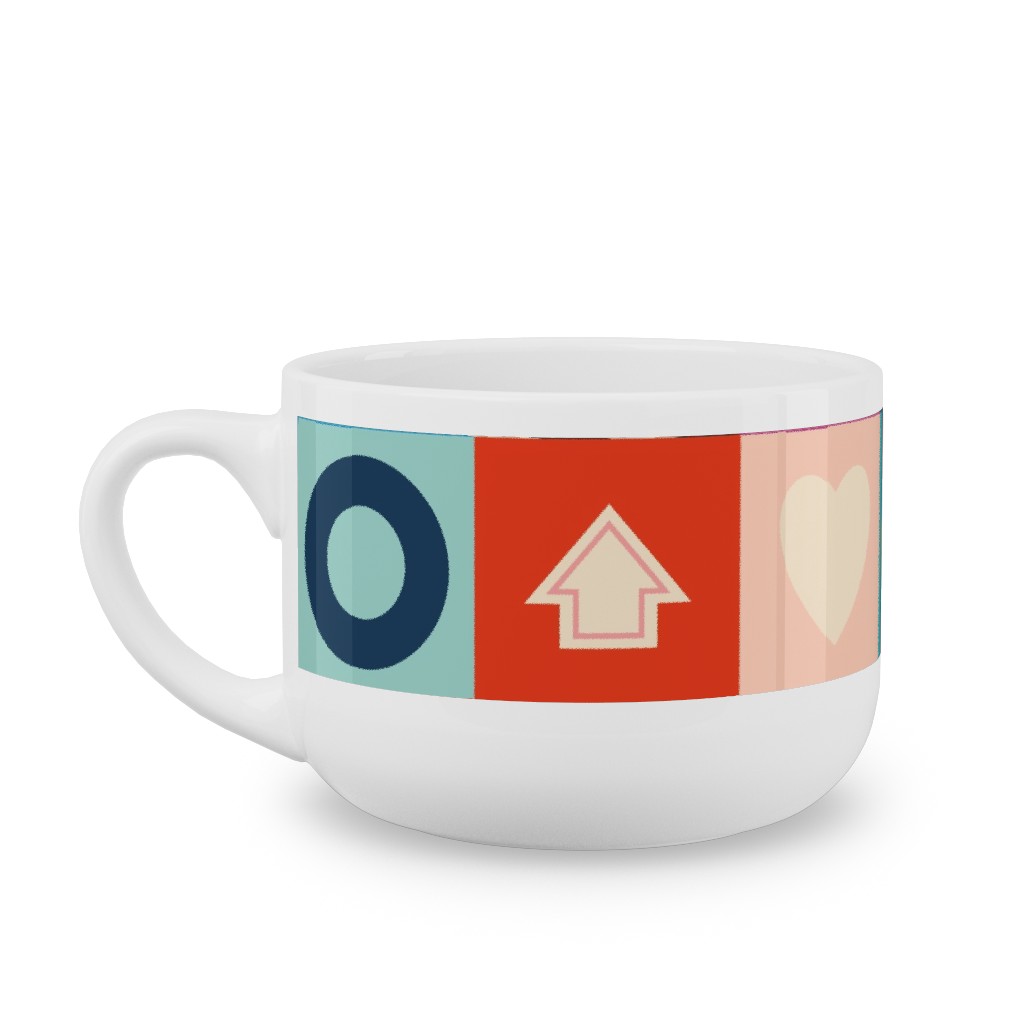 Game Cupboard Latte Mug, White,  , 25oz, Multicolor