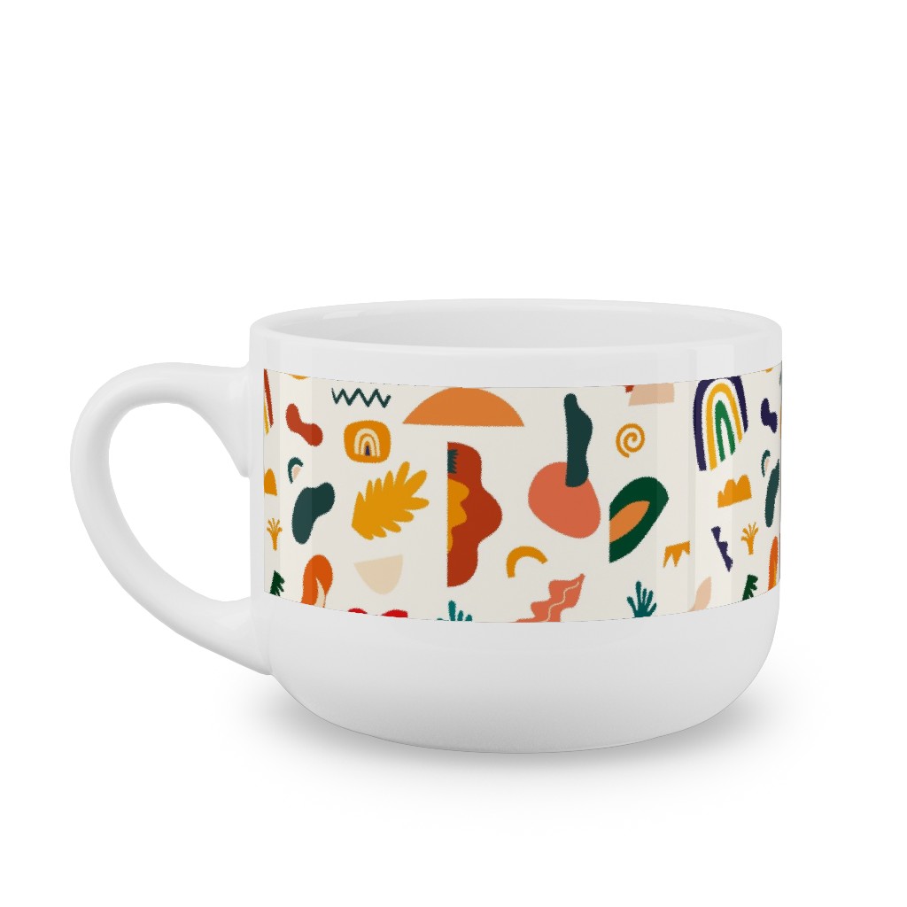 Seamless - Multi Latte Mug, White,  , 25oz, Multicolor