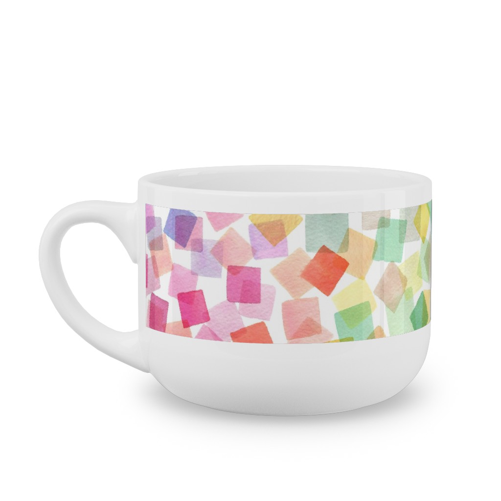 Confetti Party - Multi Latte Mug, White,  , 25oz, Multicolor