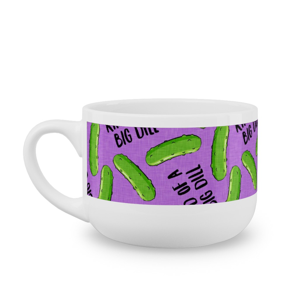 Kind of a Big Dill - Pickles - Purple Latte Mug, White,  , 25oz, Purple