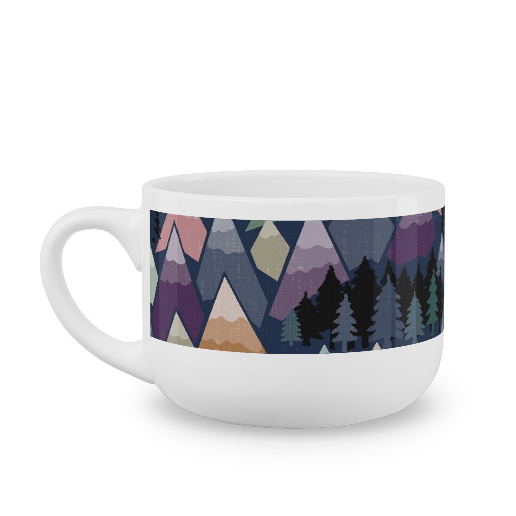 the Mountains Are Calling - Colourful Latte Mug, White,  , 25oz, Multicolor