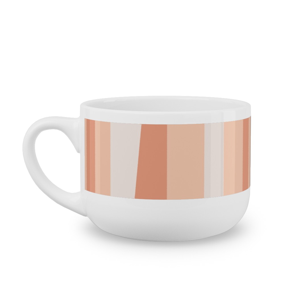 Collage Tiles - Orange Latte Mug, White,  , 25oz, Orange