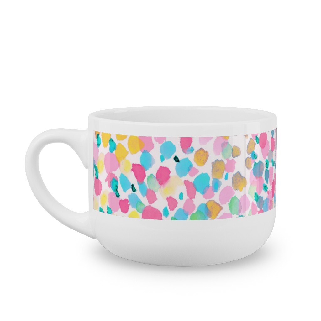 Lighthearted Summer Latte Mug, White,  , 25oz, Multicolor