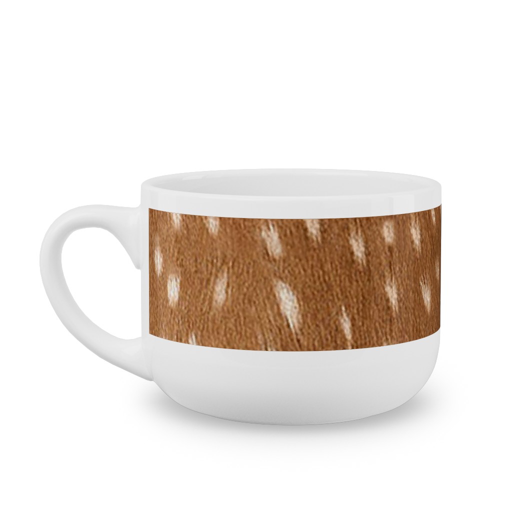 Bright Deer Hide- Brown Latte Mug, White,  , 25oz, Brown