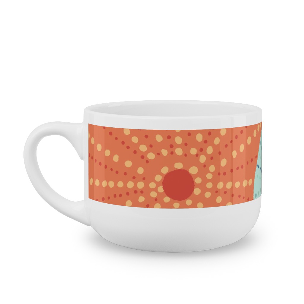 Colorful Sea Urchins Latte Mug, White,  , 25oz, Multicolor