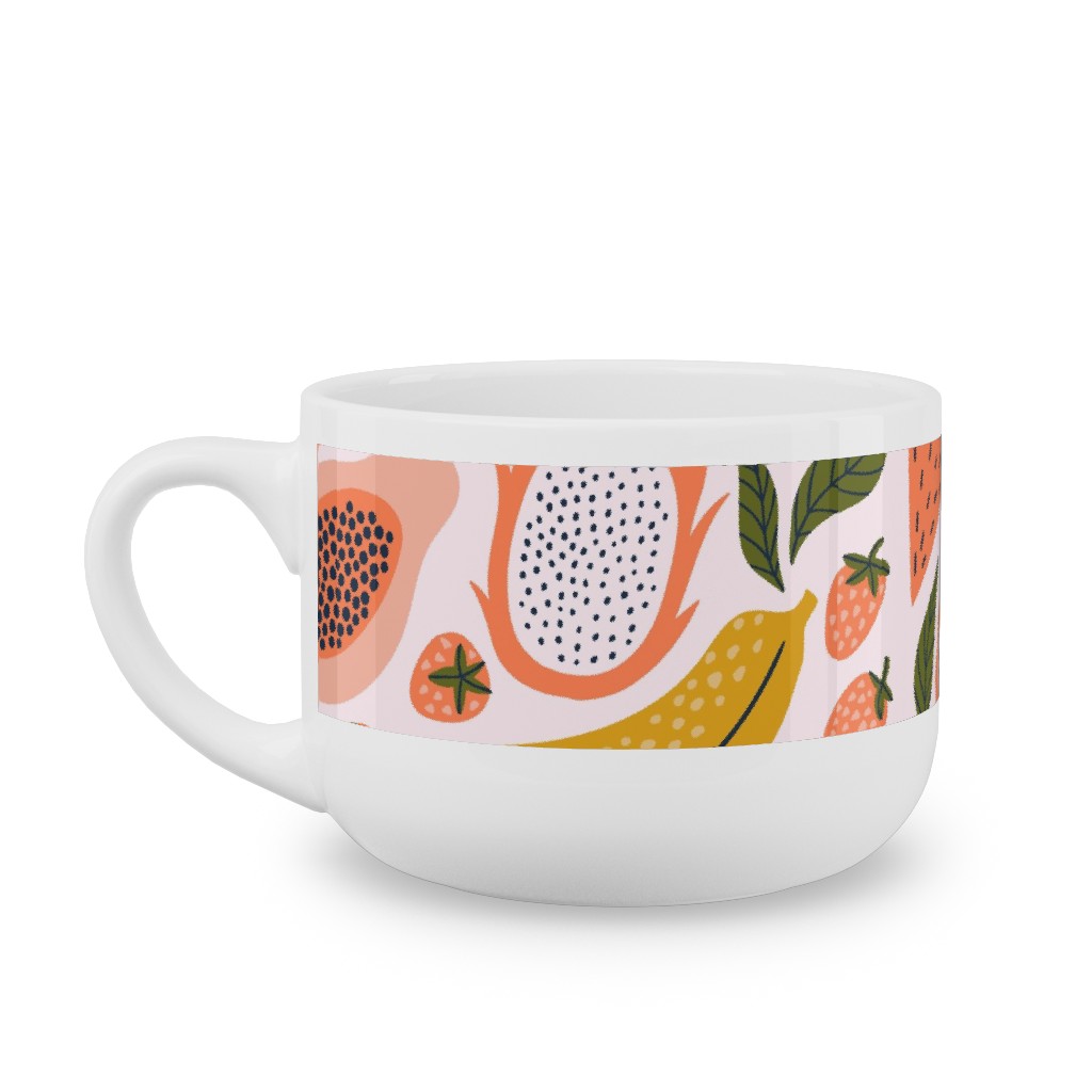 Summer Fruits - Orange Latte Mug, White,  , 25oz, Orange