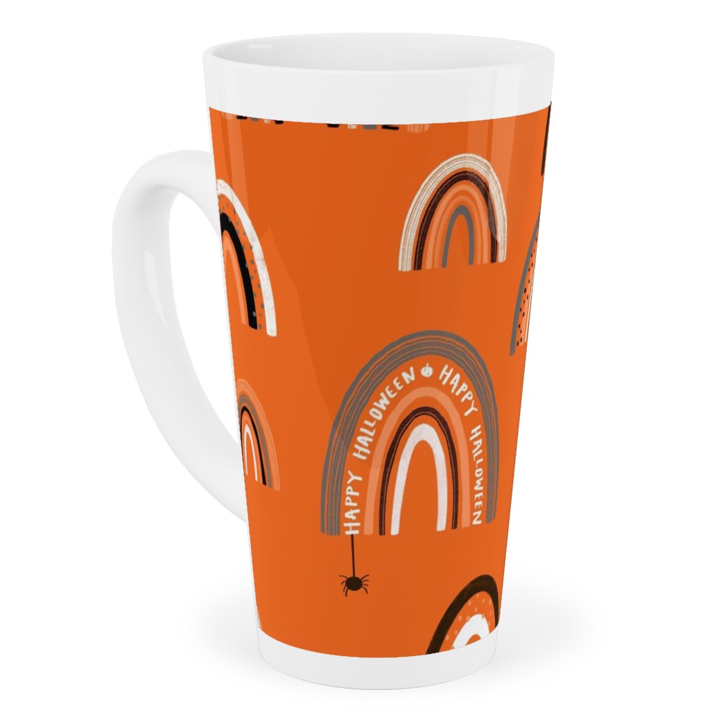 Happy Halloween Rainbows - Orange Tall Latte Mug, 17oz, Orange