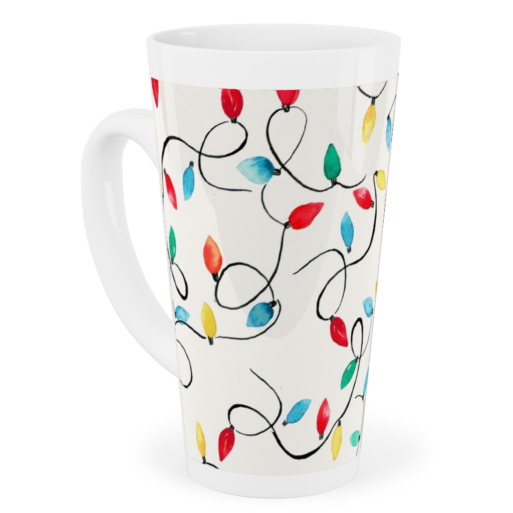 Christmas Lights Decoration - Multi Tall Latte Mug, 17oz, Multicolor