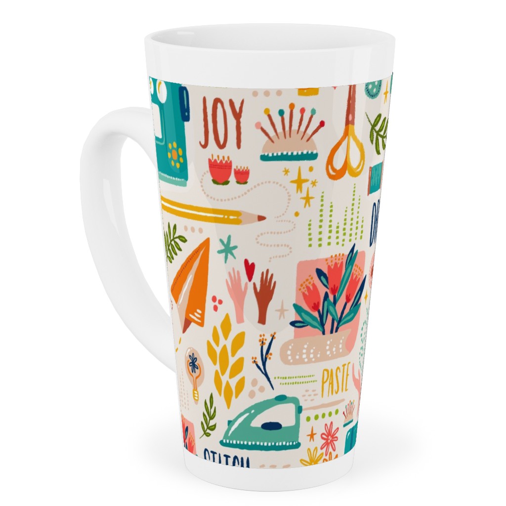 Send Joy - Multi Tall Latte Mug, 17oz, Multicolor