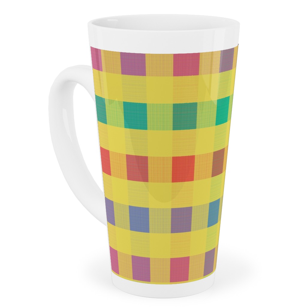 Picnic Plaid Tall Latte Mug, 17oz, Multicolor
