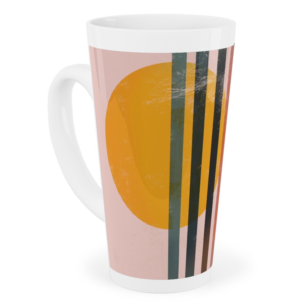 Abstract Cali Sunset - Multi Tall Latte Mug, 17oz, Multicolor