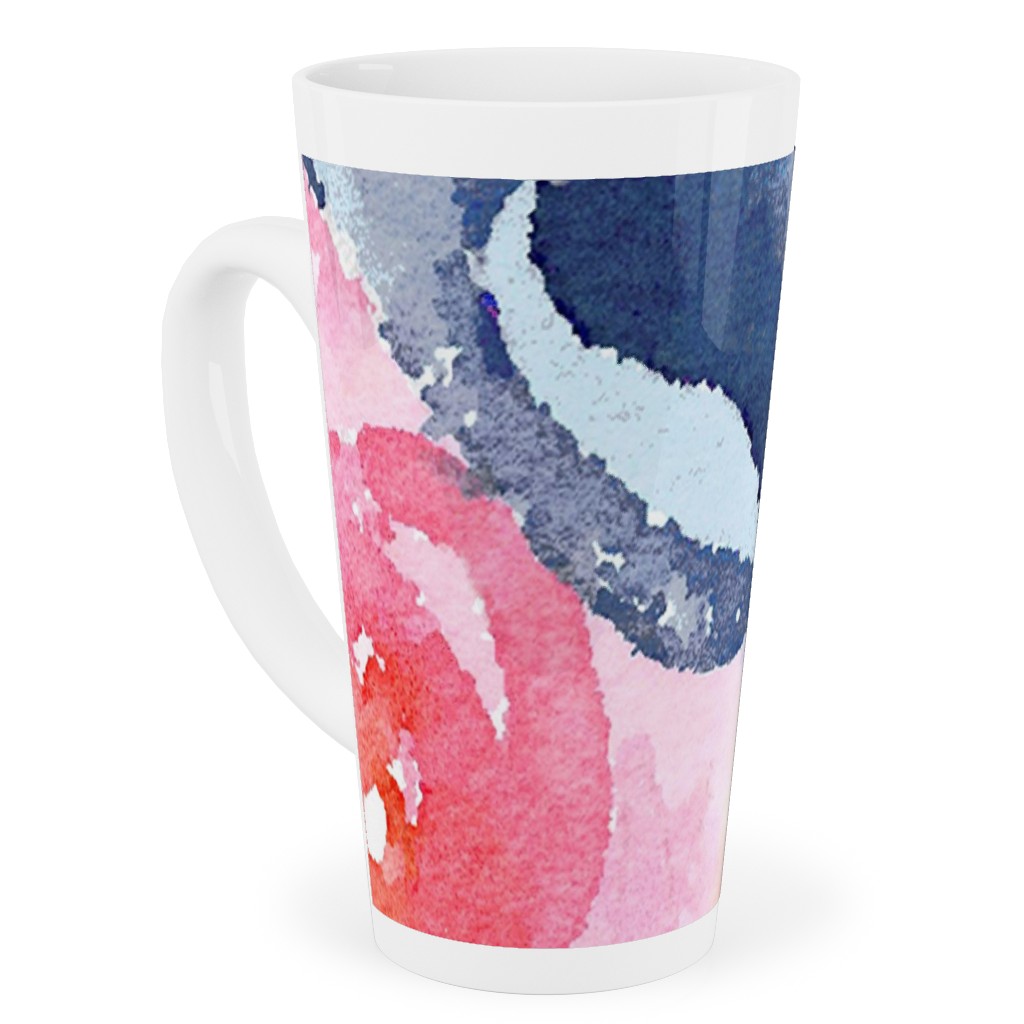 Spring Dreams - Watercolor Floral - Multi Tall Latte Mug, 17oz, Multicolor