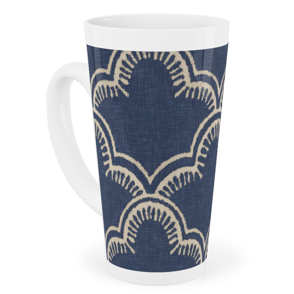 Tangier Tall Latte Mug, 17oz, Blue, Gray