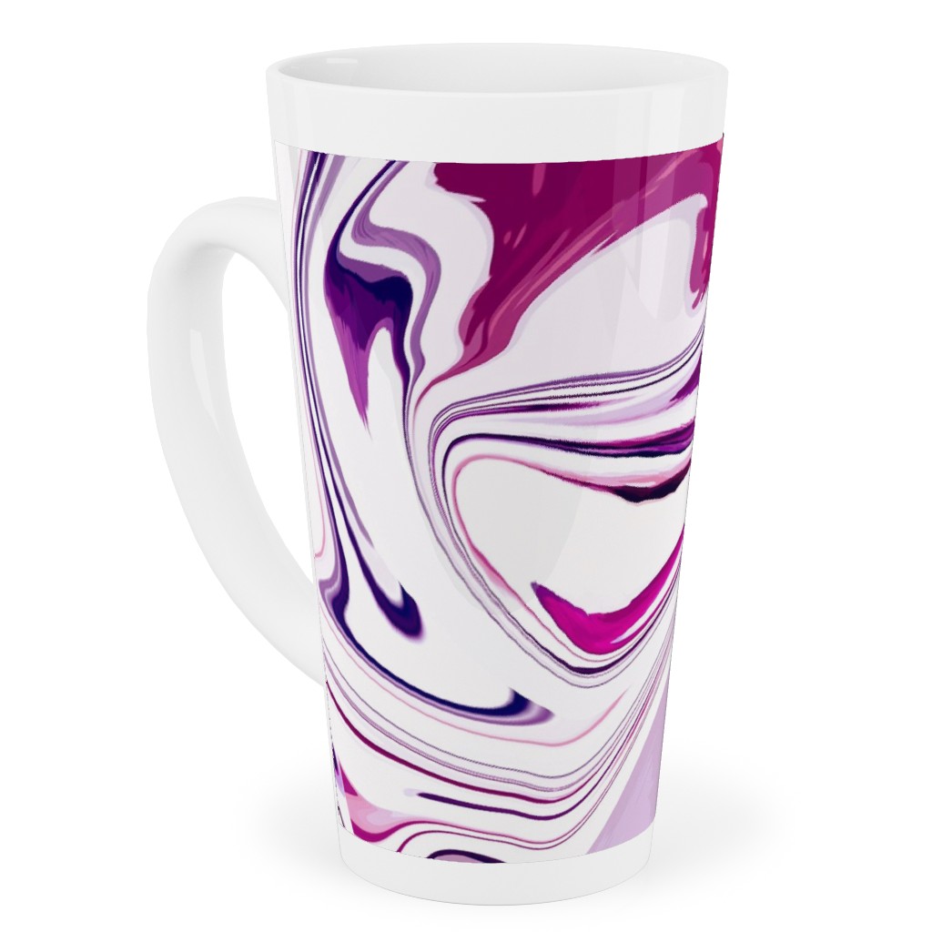 Marble - Mulberry Tall Latte Mug, 17oz, Pink