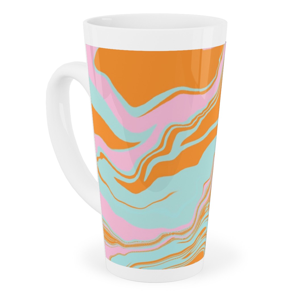 Marmor Tall Latte Mug, 17oz, Orange, Frost