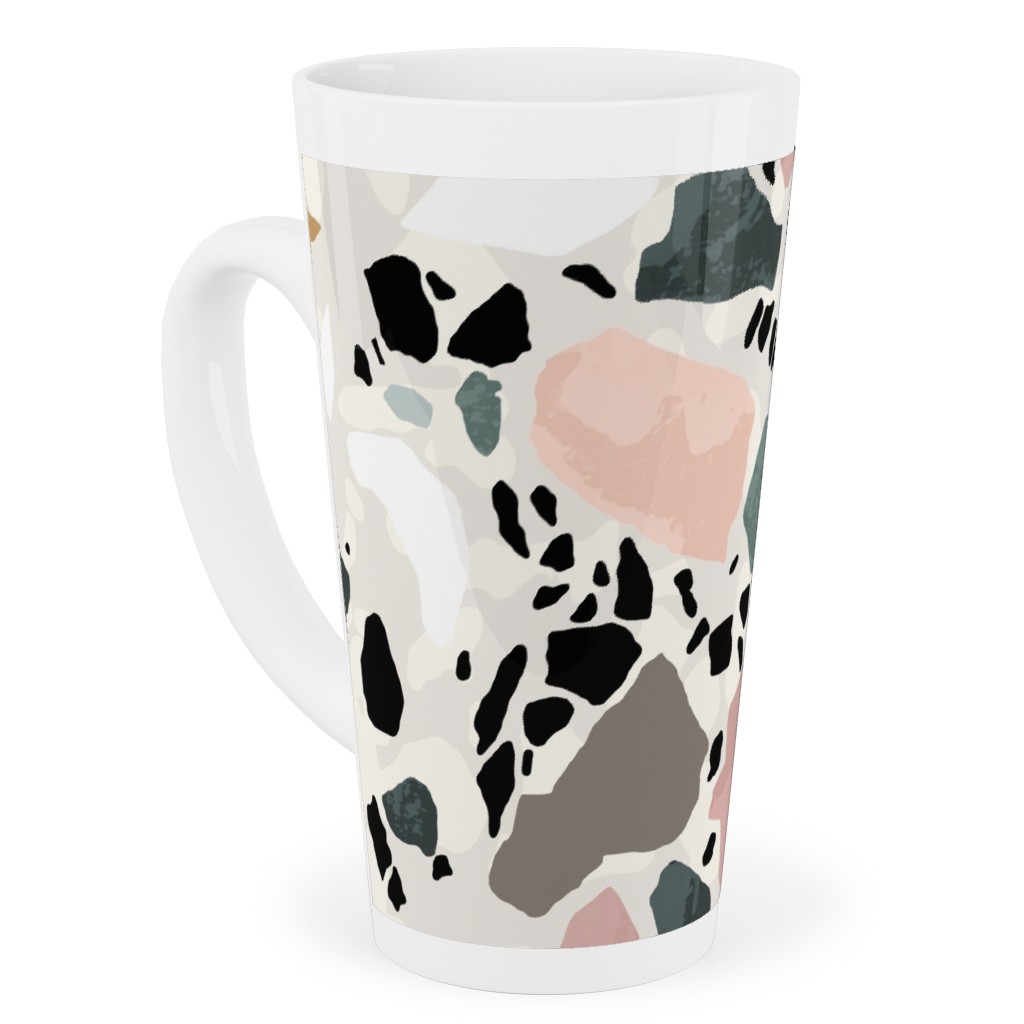 Terazzo Inspired - Multi Tall Latte Mug, 17oz, Multicolor