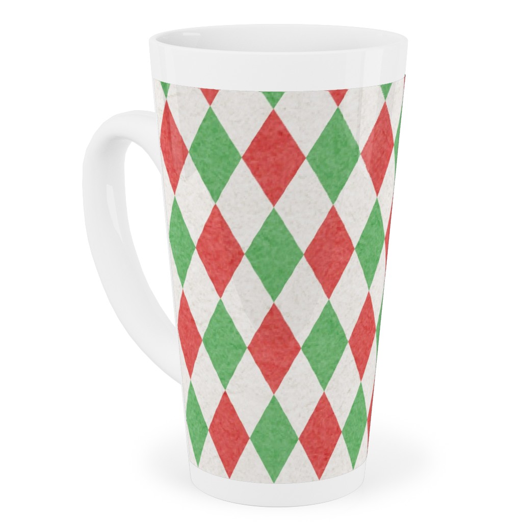 Christmas Diamonds Tall Latte Mug, 17oz, Multicolor
