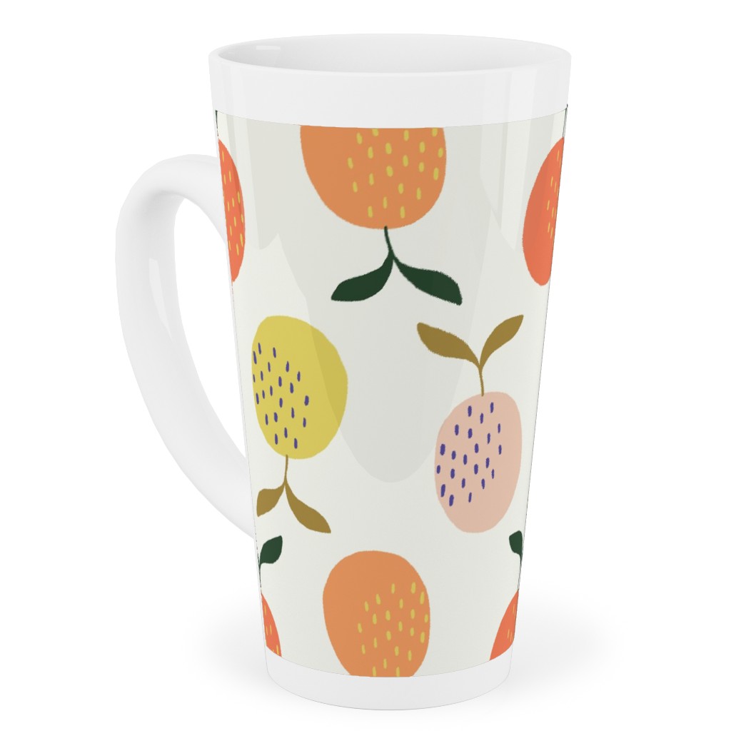 Little Oranges - Multi Tall Latte Mug, 17oz, Orange