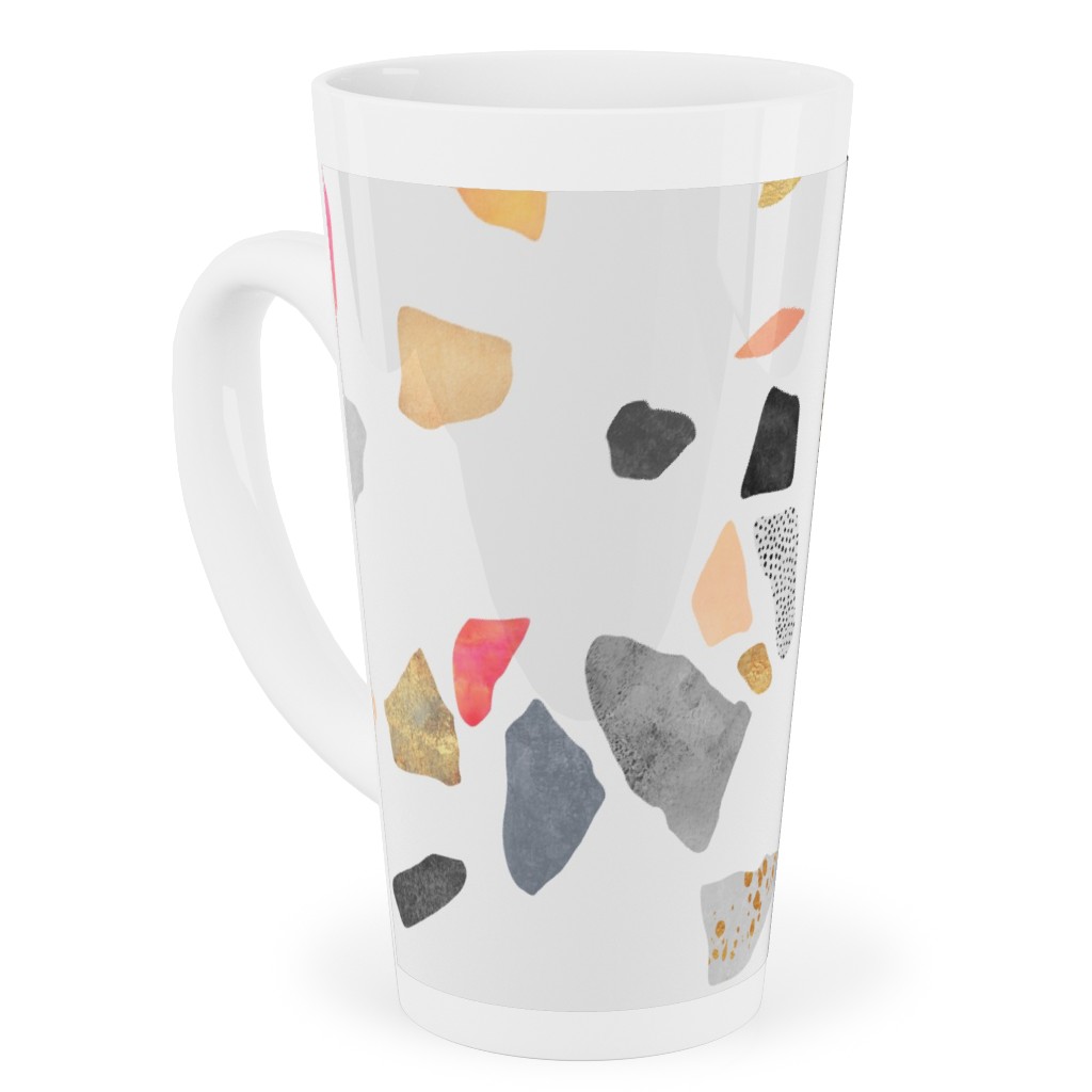 Terrazzo Treasure - Multi Tall Latte Mug, 17oz, Multicolor