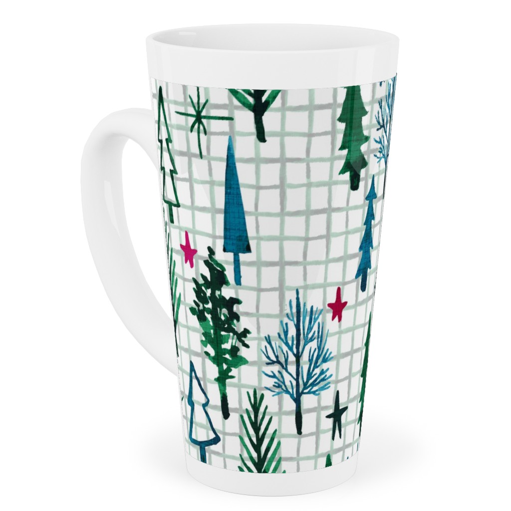 Noel Collection - Winterscape Tall Latte Mug, 17oz, Green