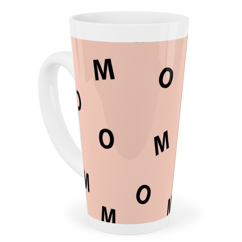 Sweet Mom Typography - Pale Nude Tall Latte Mug, 17oz, Pink