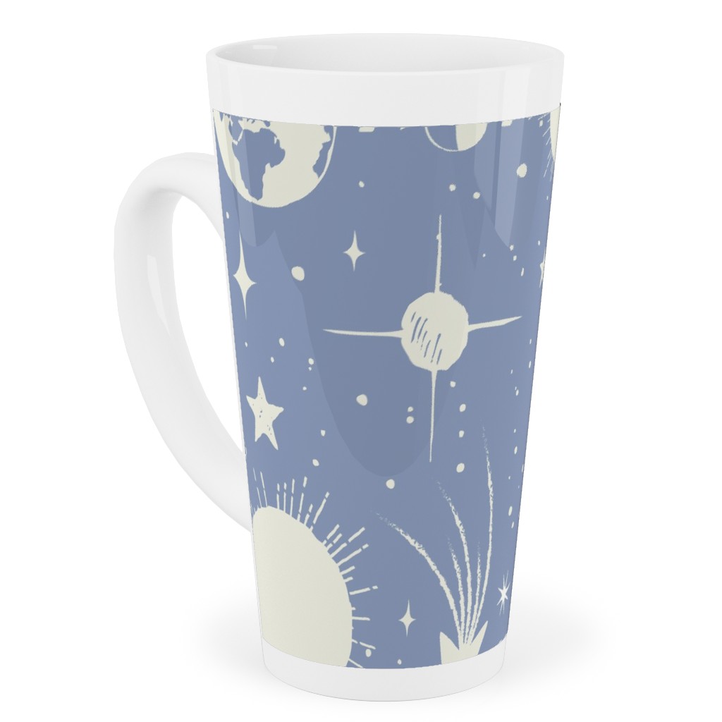 Solar System Tall Latte Mug, 17oz, Blue