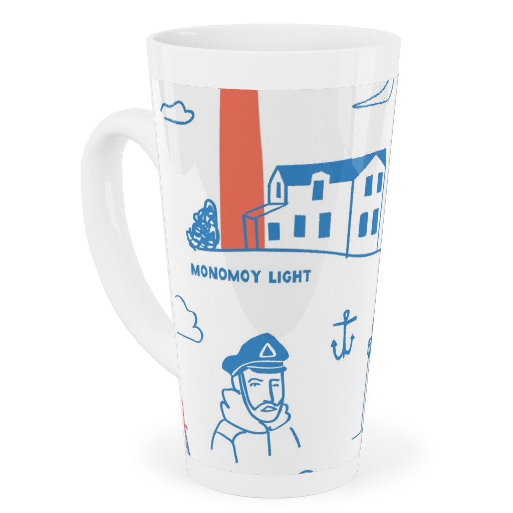 Cape Cod- Blue Tall Latte Mug, 17oz, Blue