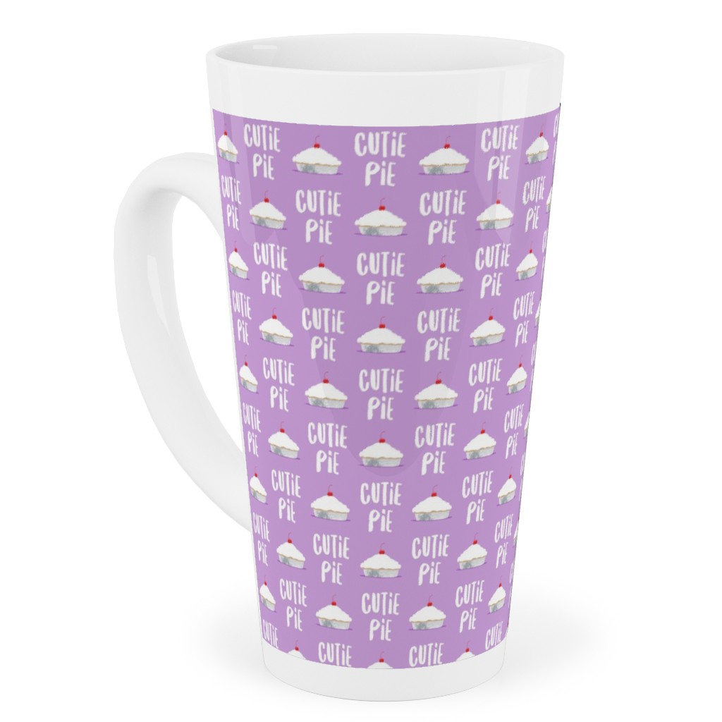 Cutie Pie - Purple Tall Latte Mug, 17oz, Purple