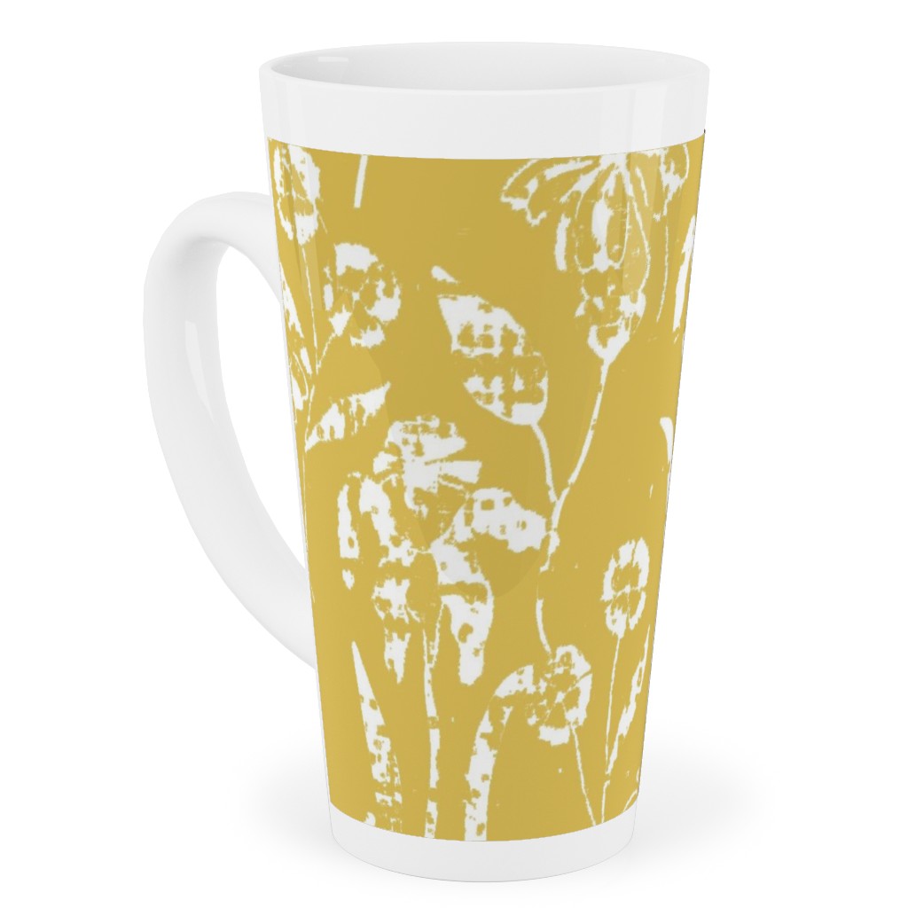 Distressed Iris - Sunshine Tall Latte Mug, 17oz, Yellow, Classic Yellow