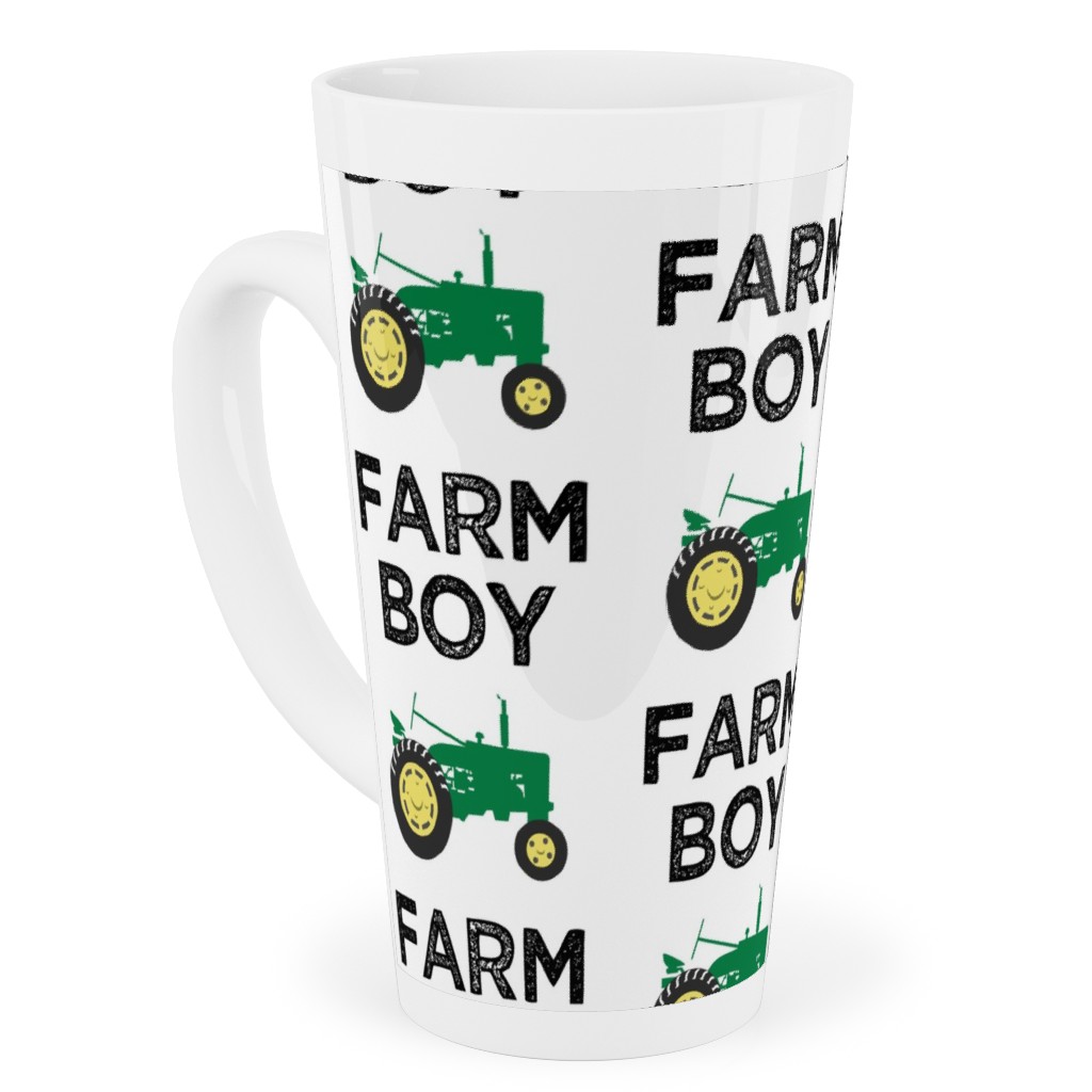 Farm Boy - Tractor Green Tall Latte Mug, 17oz, Green, Classic Green
