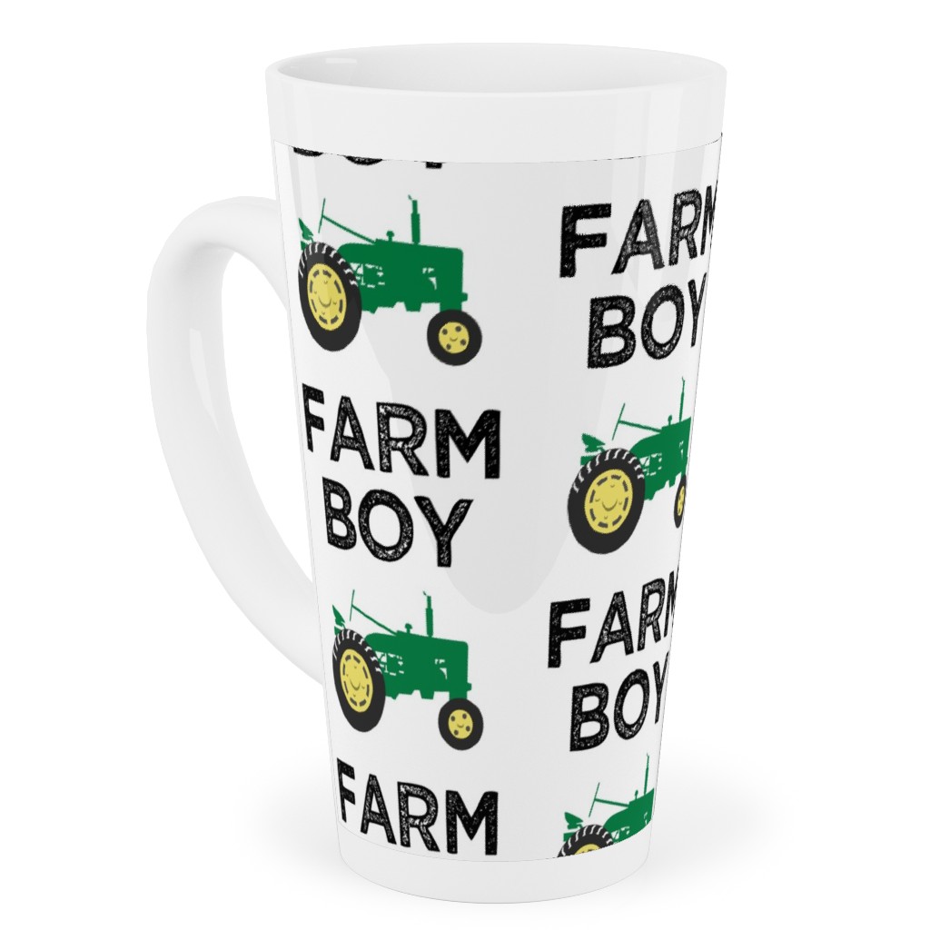 Farm Boy - Tractor Green Tall Latte Mug, 17oz, Green