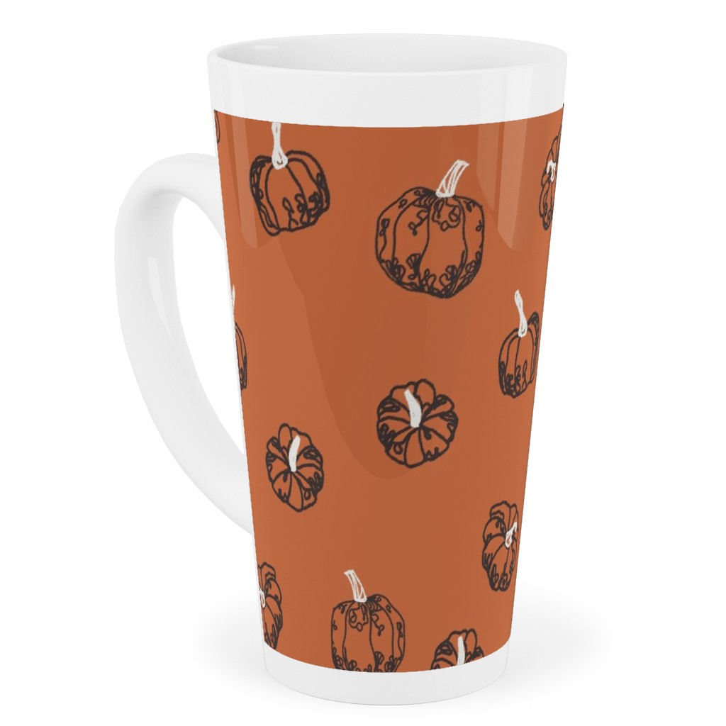 Pumpkins Tall Latte Mug, 17oz, Orange, Fawn