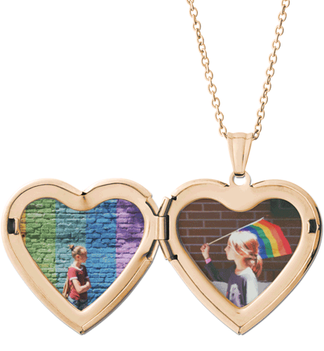 Heart Frame Locket Necklace by Shutterfly