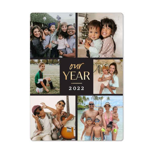 Our Year In Review Magnet, 4x5.5, Gray