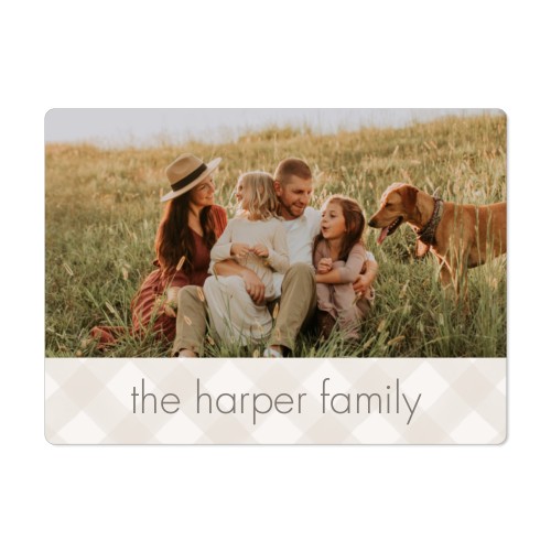 Sweet Plaid Magnet, 4x5.5, Gray, ash