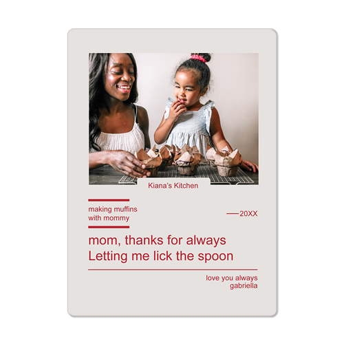 Memory Card Magnet, 4x5.5, Beige, pebble