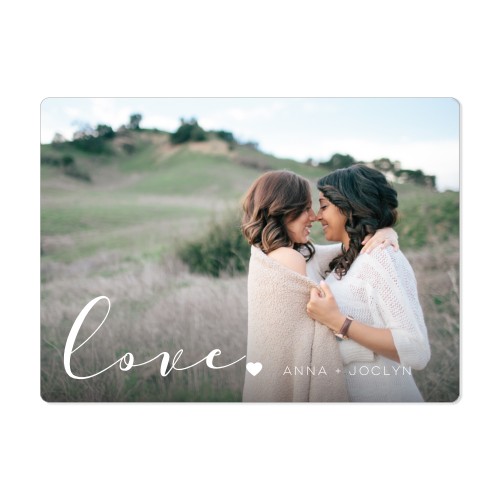 Love Script Magnet, 4x5.5, White