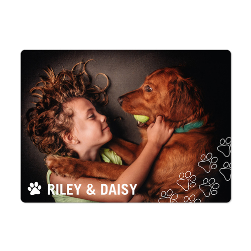 Pawprints Magnet, 4x5.5, White, white