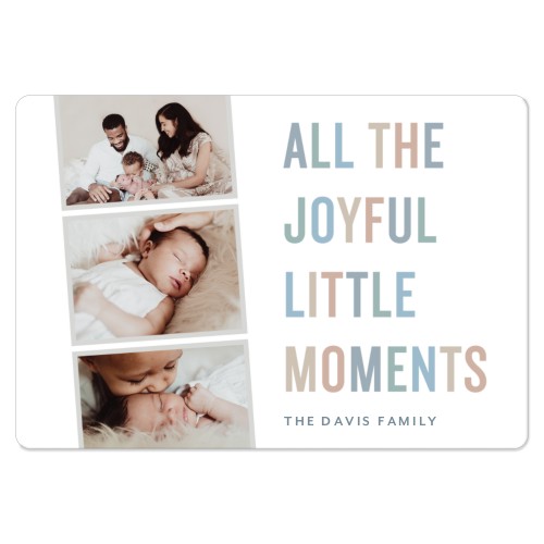 Joyful Little Moments Magnet, 3x5, White