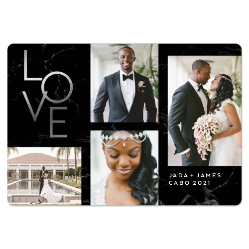 Reflective Love Magnet, 3x5, Gray, charcoal