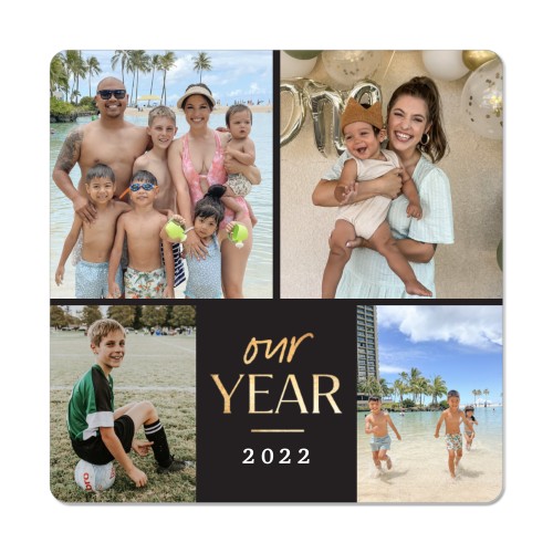 Our Year In Review Magnet, 3x3, Gray
